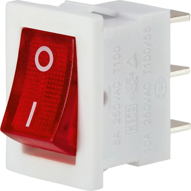 REV-Ritter Einbau-Wippschalter aus Kunststoff in Weiß - Bild 1
