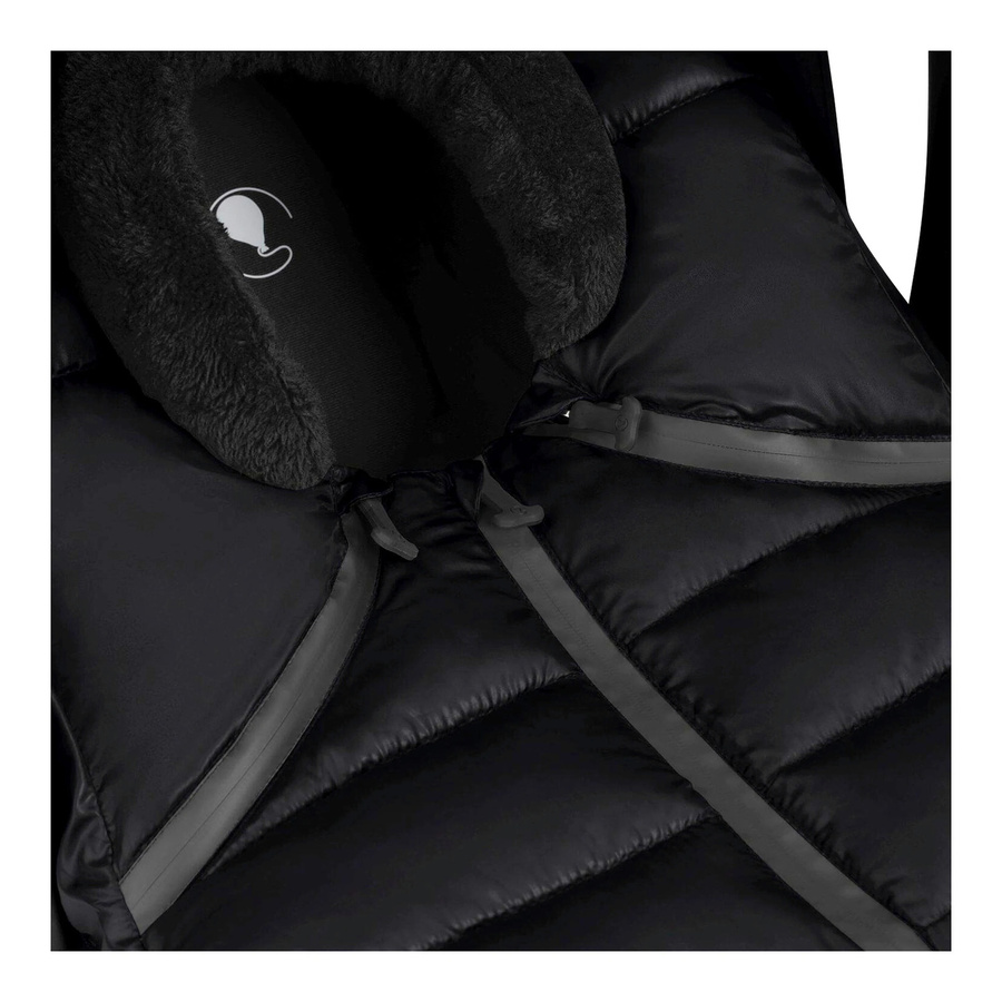 ABC Design Winterfußsack Fleece Cover für Babyschale Tulip in Schwarz - Bild 2