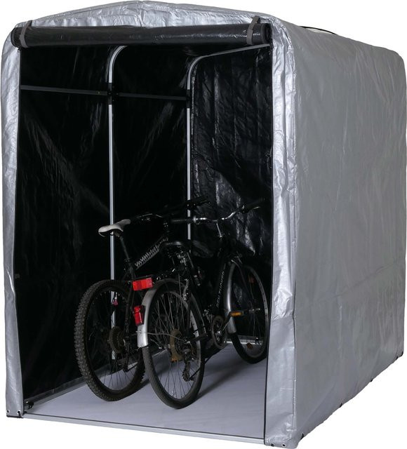 Fahrradgarage MCW-N61 Garagenzelt aus Alu, wasserfest und UV-Schutz, Farbe: Silber, B/T/H: 201 x 157 x 201 cm - Bild 1