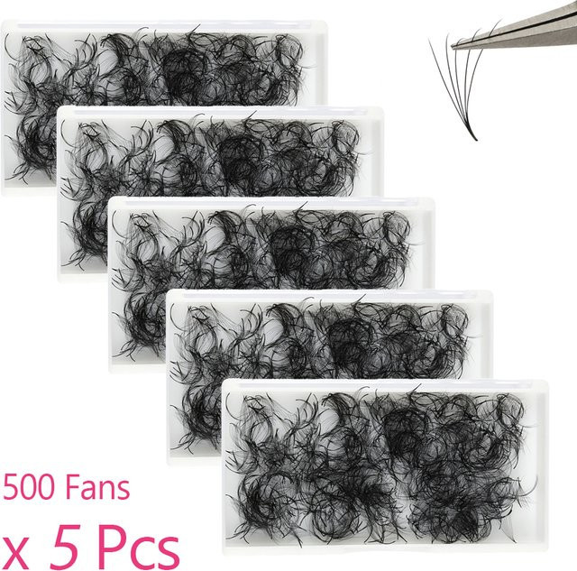 RUJADE Künstliche Wimpern, 5 Tabletts, lose Volumenfächer - Bild 1