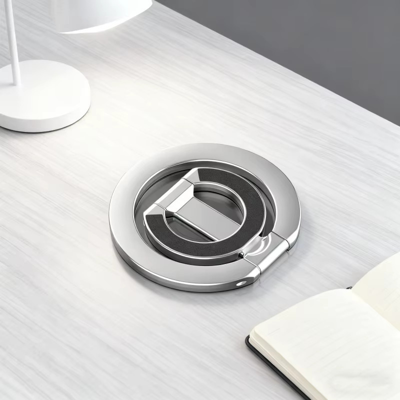 WSSHE Doppelter magnetischer Handy-Ringhalter in Schwarz, kompatibel mit abnehmbarem Handy-Griffständer für die iPhone-Serie - Bild 2