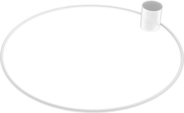 Rico Design Metallring mit Kerzenhalter für Spiral- und Ringkerzen, Durchmesser: 20 cm, Off White Matt - Bild 1