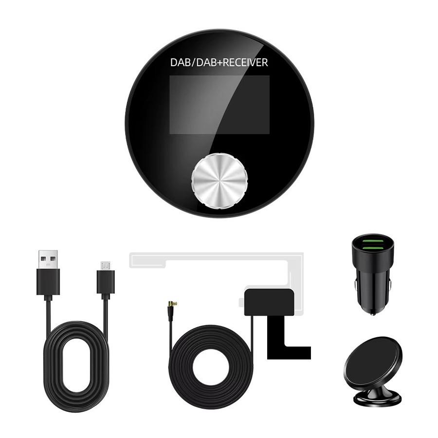 EzoneTronics Auto DAB/DAB+ Radio-Adapter Tragbarer Digitalradio Musikempfänger mit FM-Sender und unbegrenzten Voreinstellungen in Schwarz - Bild 6