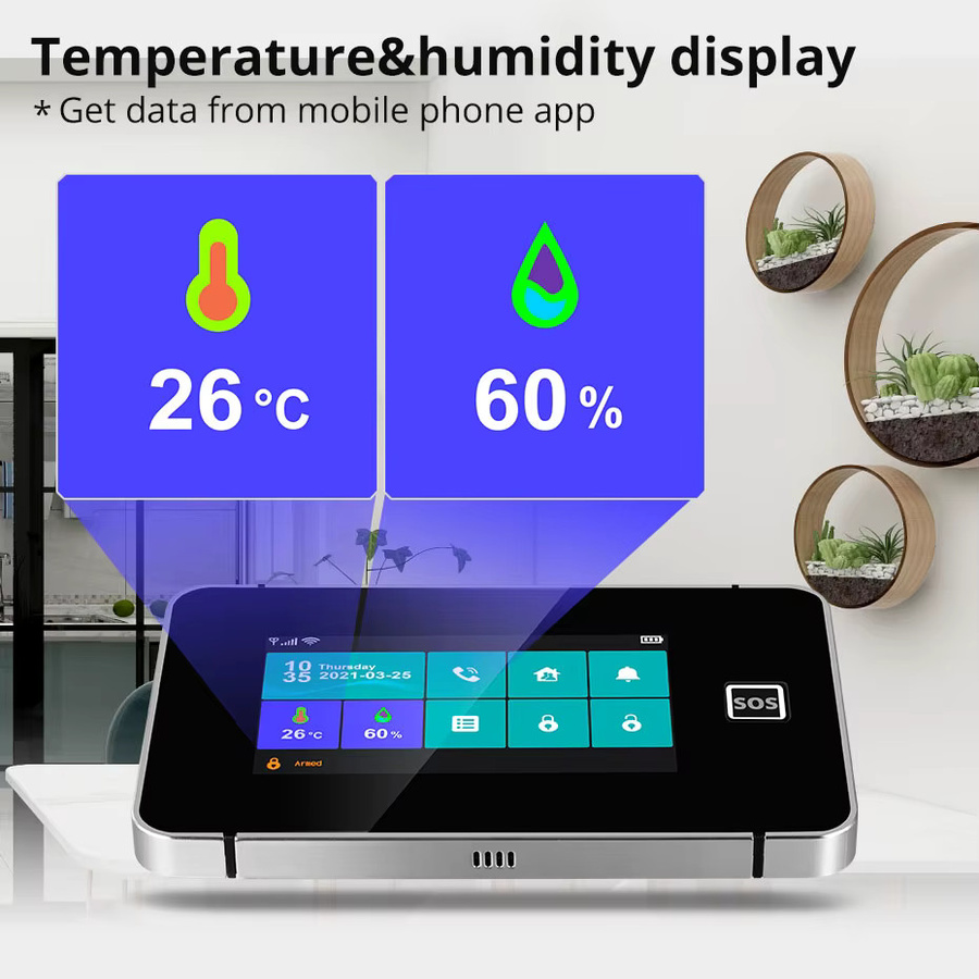 KERUI Smart Home Alarmsystem G64B mit 4,3-Zoll-Touchscreen, Drahtloses 4G WiFi GSM Sicherheitssystem für Tuya Smart Life - Bild 5