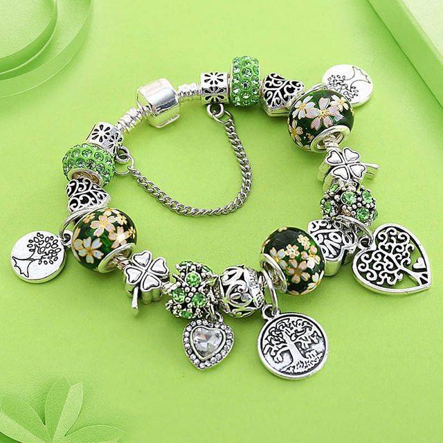ANOMOKAY Armband, silberfarben, Kristall, Perle - Bild 1