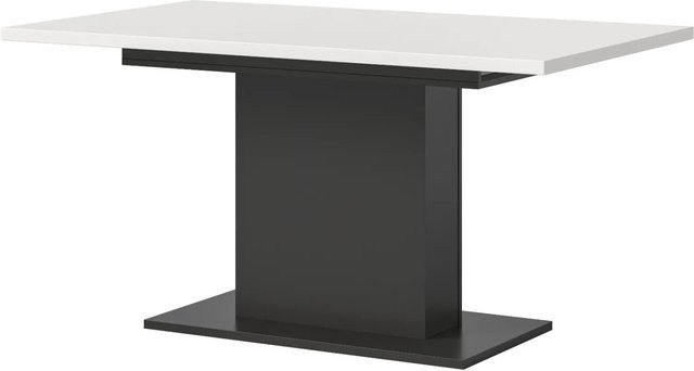 Inn.Furn Esstisch modern ausziehbar in Weiß und Grau - Bild 1