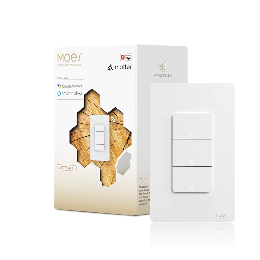 MOES Matter WiFi Smart Lichtschalter in Weiß mit App-Steuerung, kompatibel mit Alexa, Google Assistant und Apple HomeKit - Bild 5