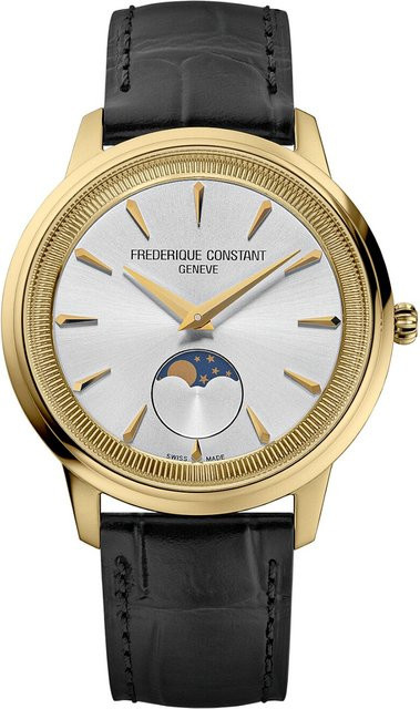 Frederique Constant Herrenuhr Moneta Moonphase, Quarz, Edelstahl, 37 mm - Bild 1