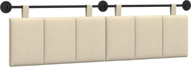vidaXL Wandmontiertes Polsterpaneel in Beige mit Stoffbezug, B/H/T: 190 x 55 x 5 cm - Bild 1