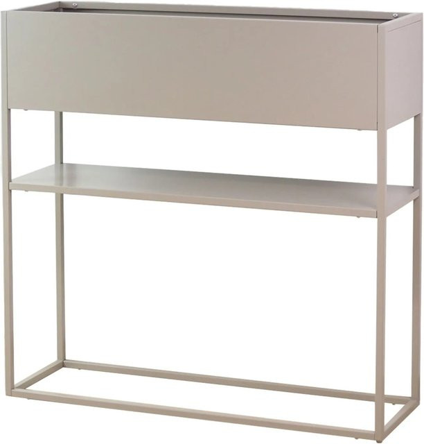 Osoltus Pflanzkasten Raumteiler Cube Konsole aus Metall in Warmgrey Grau, B: 80 cm, H: 80 cm, T: 25 cm - Bild 1