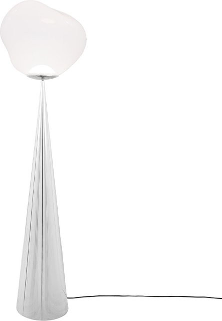 Tom Dixon Melt Cone Fat LED-Stehleuchte in Silber und Opalglas mit 3000K LED-Leuchtmittel - Bild 1