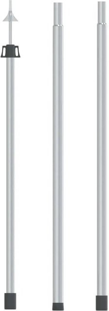 vidaXL Teleskop-Tarpstange aus Aluminium in Silber, Höhe: 102-260 cm - Bild 1
