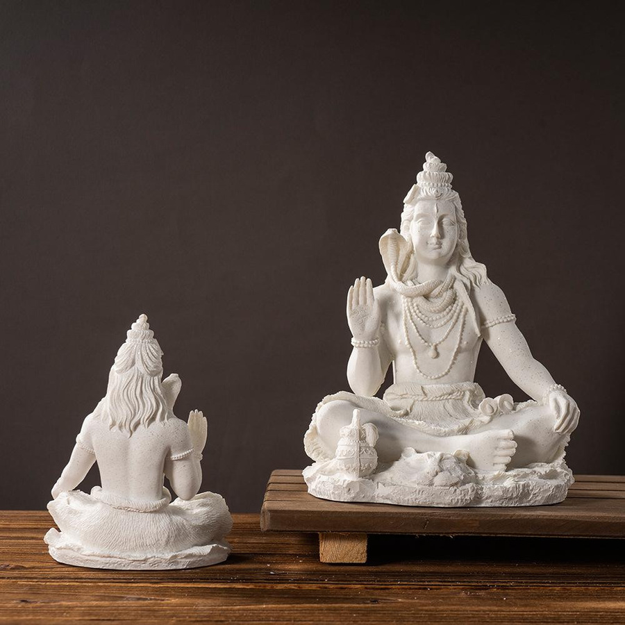 Yiran Furniture Buddha Statue aus Harz für dein Zuhause als südostasiatisches Deko-Ornament für den Desktop oder die Veranda - Bild 2