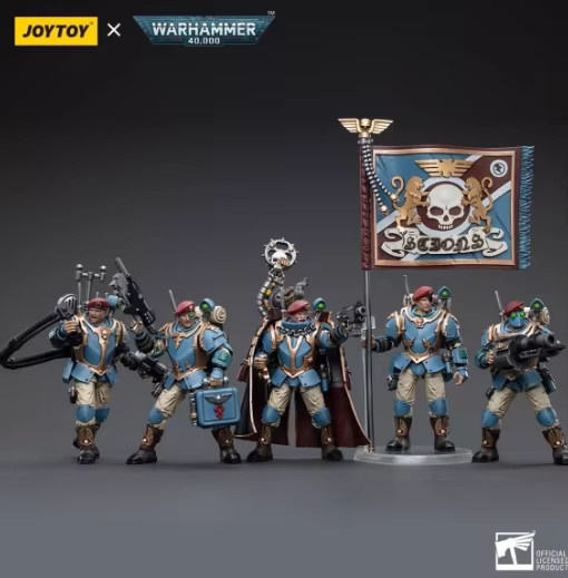 JOYTOY Warhammer 40,000 Astra Militarum Krieg Veteran Squad 55th Adeptus Mechanicus Skitarii Marshal, Actionfigur, 1/18, ab 14 Jahren - Bild 2