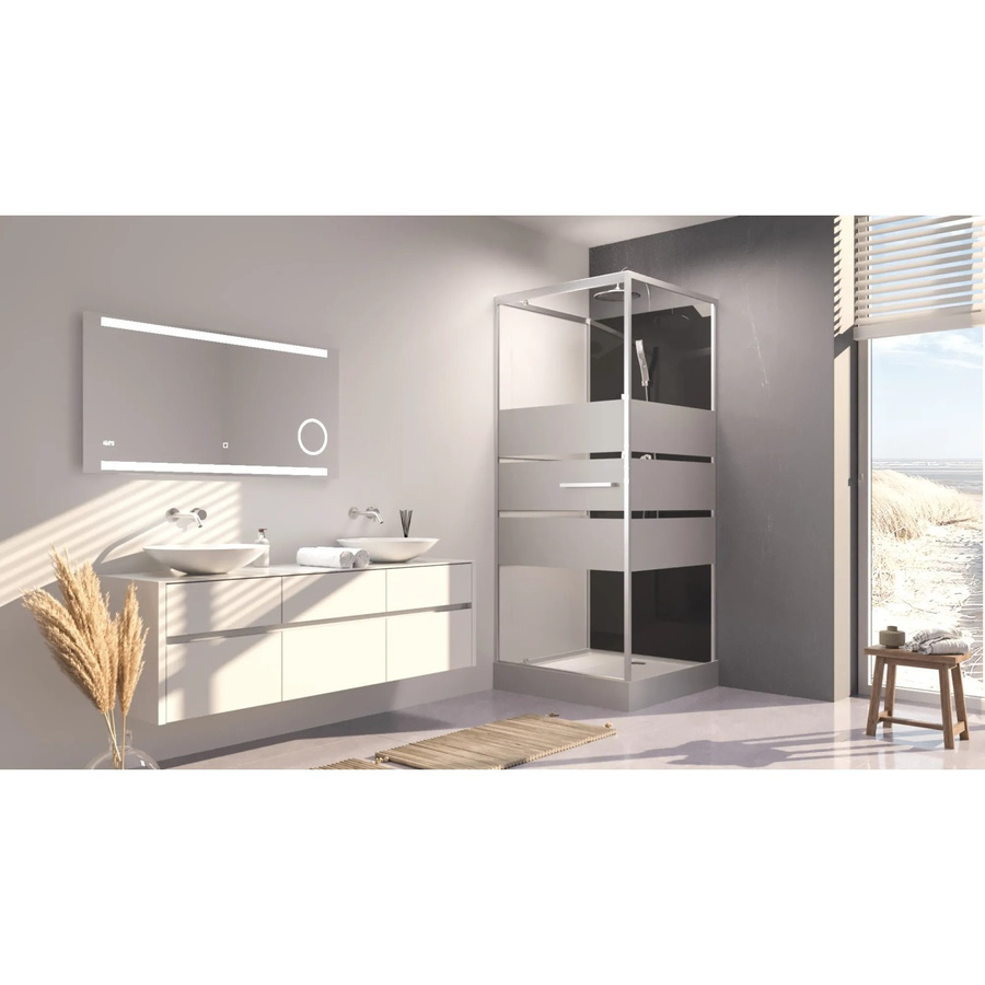 Aurlane Komplettdusche Study in Silberfarben, B/T/H: 90 x 225 x 90 cm - Bild 2