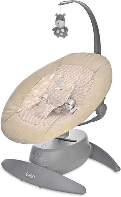 Lorelli Babywippe Bella mit Spielbogen, Schaukelfunktion, Melodien und 360-Grad-Drehung in Beige - Bild 1