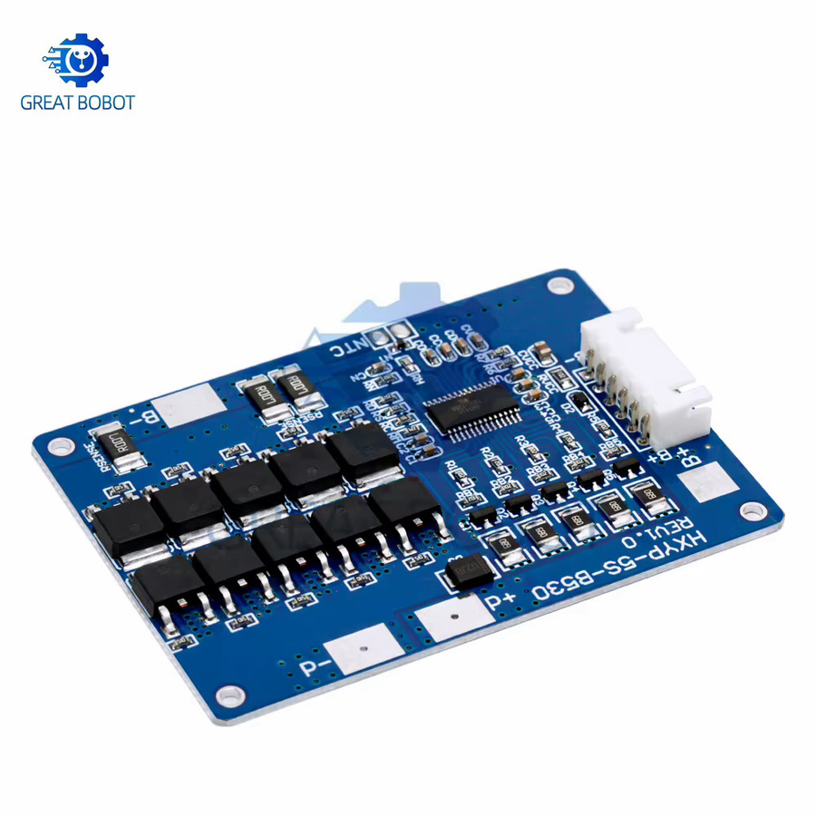 Baishundianzi BMS Lithium-Batterie Schutzmodul mit NTC-Widerstand für 5S 18V 21V 30A 45A in Blau - Bild 2
