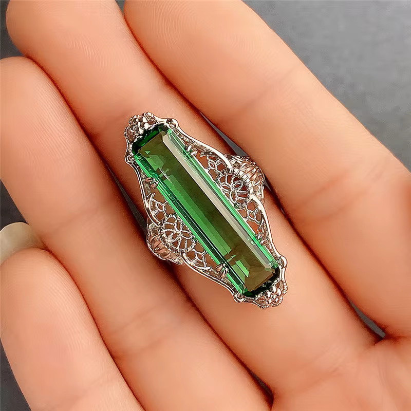Huitan Ring, Silber, Zirkonia, Blumenmuster, Damen - Bild 3