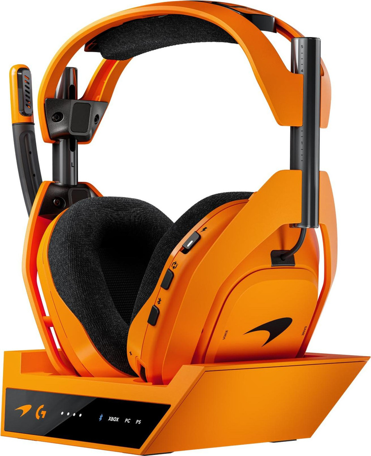 Logitech G Astro A50 X LIGHTSPEED McLaren Edition Kabellose Gaming-Kopfhörer in Schwarz und Orange - Bild 1