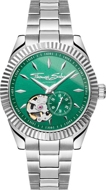 Thomas Sabo Damenuhr, Automatik, Edelstahl, Grün, 36 mm, 5 ATM - Bild 1