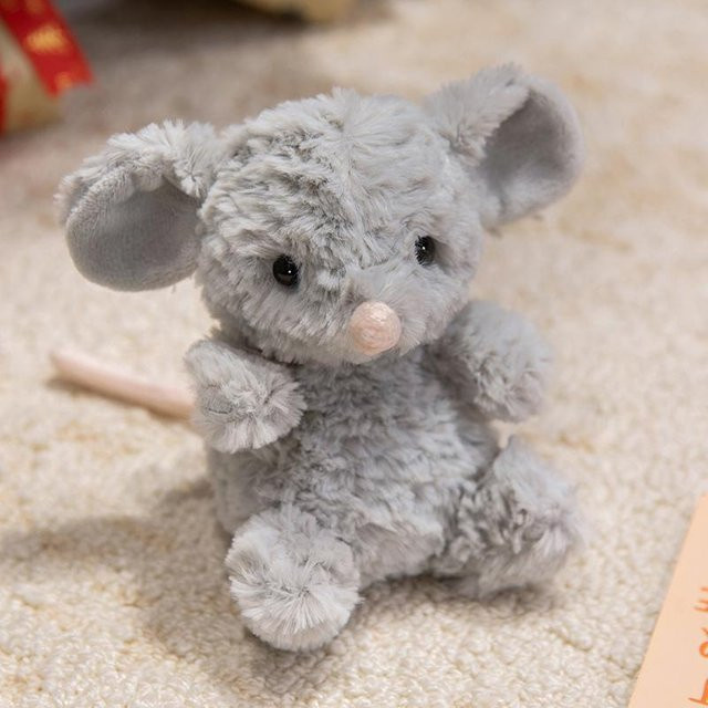 Yiran toy Kawaii Mini-Maus Plüschtier, Grau - Bild 1