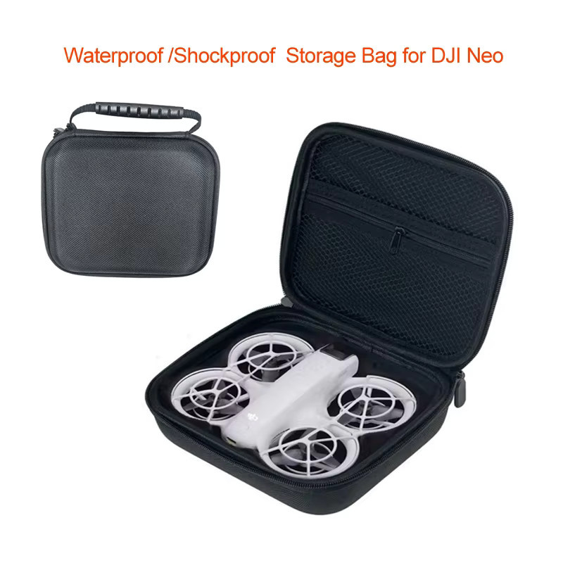 Stoßfeste Aufbewahrungstasche für DJI Neo in Schwarz als tragbarer Koffer für Drohnen-Zubehör - Bild 2