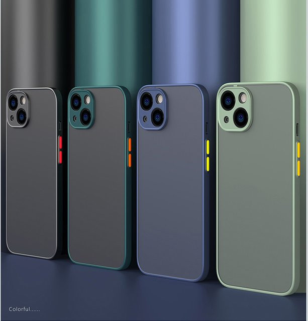 Ricestate Stoßfeste Armor Bumper Handyhülle aus Silikon und Hartschalen-PC in Blau für iPhone 11 12 13 14 15 16 17 Pro Max Mini XR X Xs - Bild 1