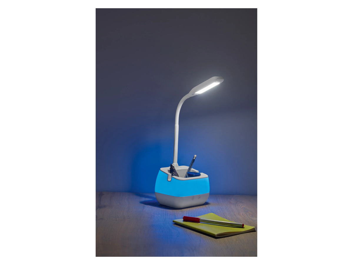 LIVARNO HOME LED Akku-Tischleuchte mit Touch-Funktion und RGB-Beleuchtung in Weiß - Bild 1