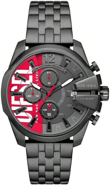 Diesel Chronograph, Quarz, Edelstahl, Grau, Herren - Bild 1