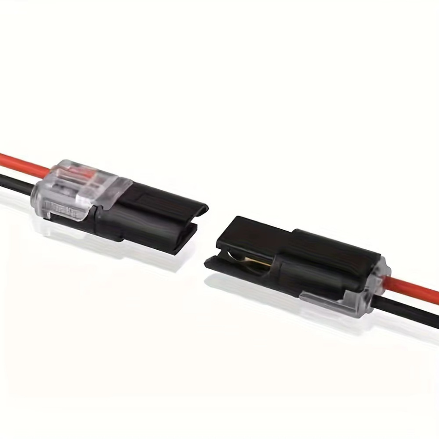 D2 Dual Line Interlocking abnehmbare LED Strip Connector in Schwarz mit warmweißem Licht aus Kunststoff ohne Löten und Abisolieren - Bild 2