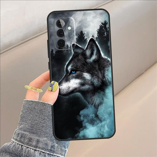Samsung Galaxy Handyhülle mit Wolf-Motiv in Multicolor für verschiedene Samsung Galaxy Modelle wie A15, A35, A55 und weitere - Bild 1