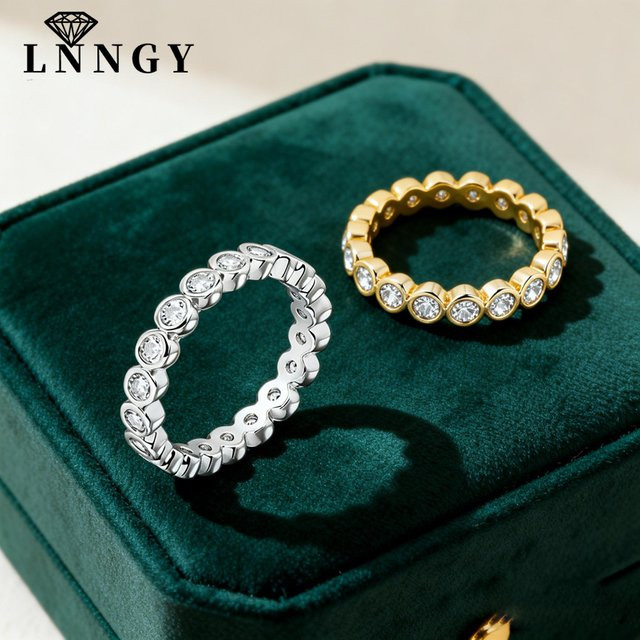 Lnngy Ewigkeitsring, Moissanit, 14k Gold Filled, Damen - Bild 1