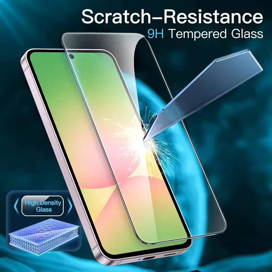 3er-Set gehärtetes Glas Display Schutzfolie für Samsung Galaxy A56 A36 A26 A15 A24 A14 A52 A13 A16 A25 A33 A34 A35 A53 A54 A55 5G in Transparent - Bild 2