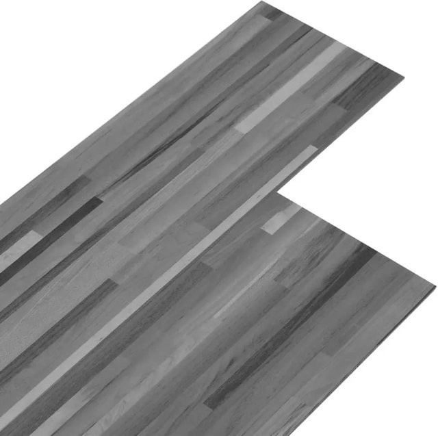 DELUKE Vinylboden PVC-Dielen selbstklebend, wasserfest und rutschfest, Design gestreiftes Grau, 2,51 m² - Bild 1