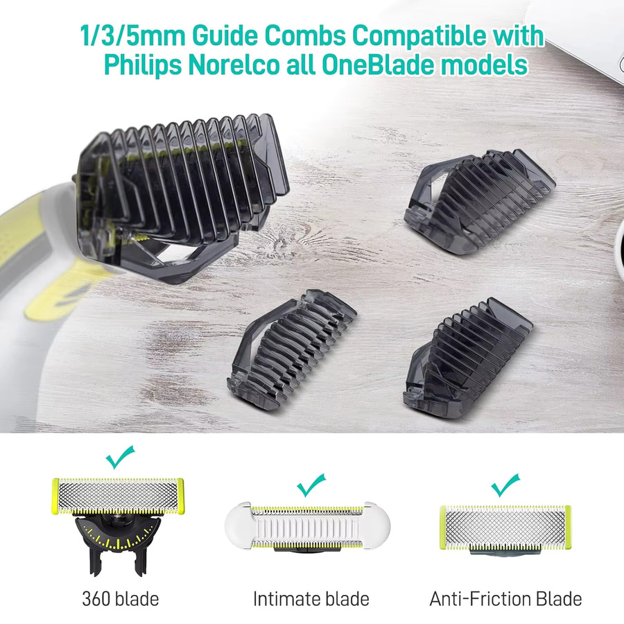 Philips Führungskämme für OneBlade Elektrorasierer, 1/3/5mm - Bild 3