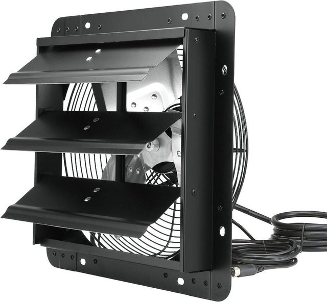 Buying Solutions MB Schieberlüfter Abluftventilator mit Fernbedienung, Wandmontage, EC-Motor, Schwarz, Durchmesser: 30,5 cm - Bild 1
