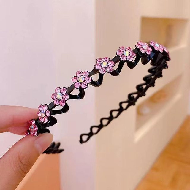 Haarband Blume, Perle, Strass, rosa, Damen - Bild 1