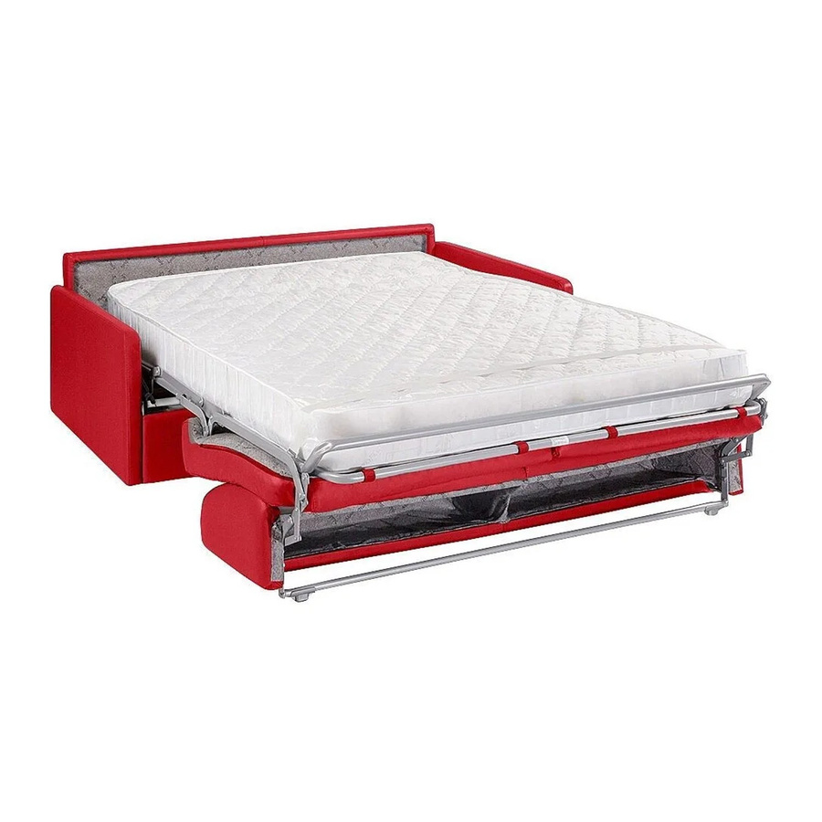 Vente-unique Schlafsofa Calife in Rot mit Ausziehfunktion und Polsterung - Bild 2