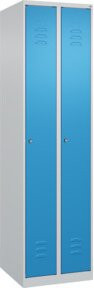 C+P Spind Classic PLUS Garderobenschrank mit 2 Abteilen, Stahl, Zylinderschloss und 3 Garderobenhaken, B/T/H: 50 x 50 x 185 cm - Bild 1