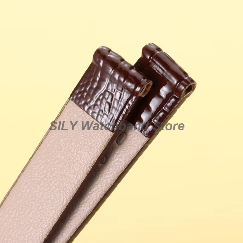 asukaband Uhrenarmband Leder, Gold, Eidechsenmuster, Unisex - Bild 4