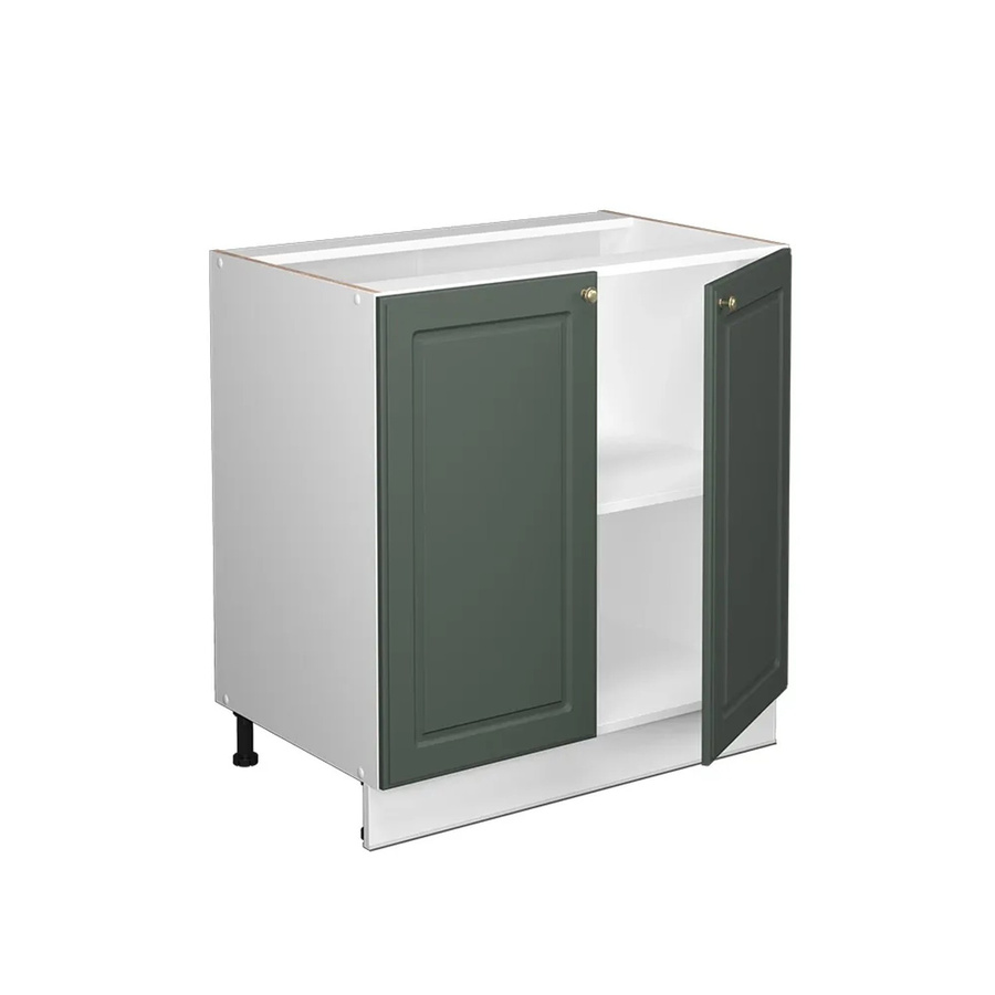 Vicco Spülenunterschrank Fame-Line in Grün-Gold und Weiß im Landhausstil mit Regal, B/T/H: 80 x 60 x 82 cm - Bild 2