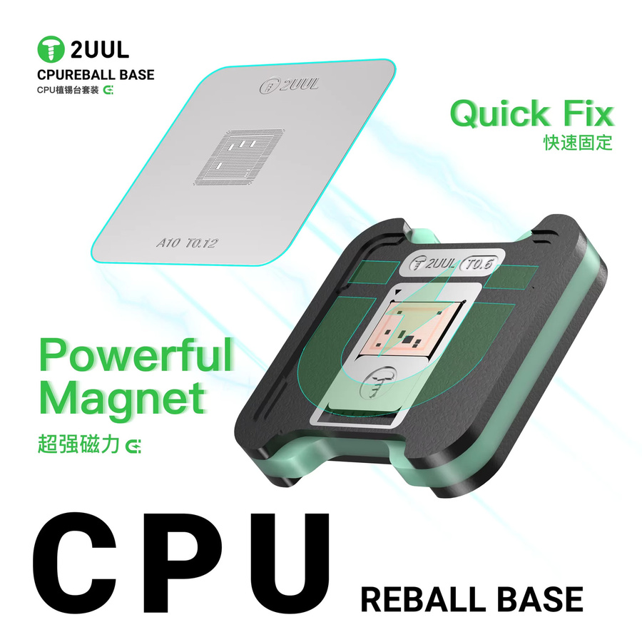 2UUL BH17 CPU Reball Base Magnetisches Reballing-Plattform-Set mit 75 Schablonen für Snapdragon und HiSilicon Serien - Bild 2