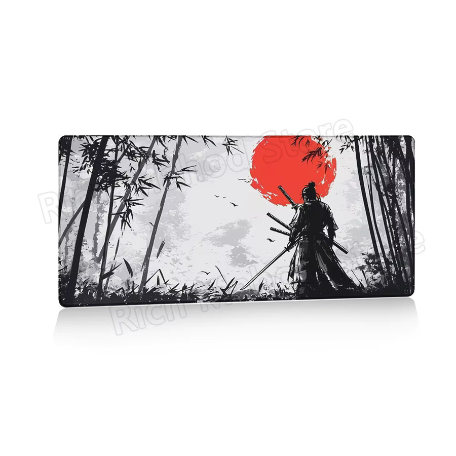 Riccu Samurai Gaming Mauspad XXL in Schwarz-Weiß für PC und mechanische Tastaturen - Bild 5