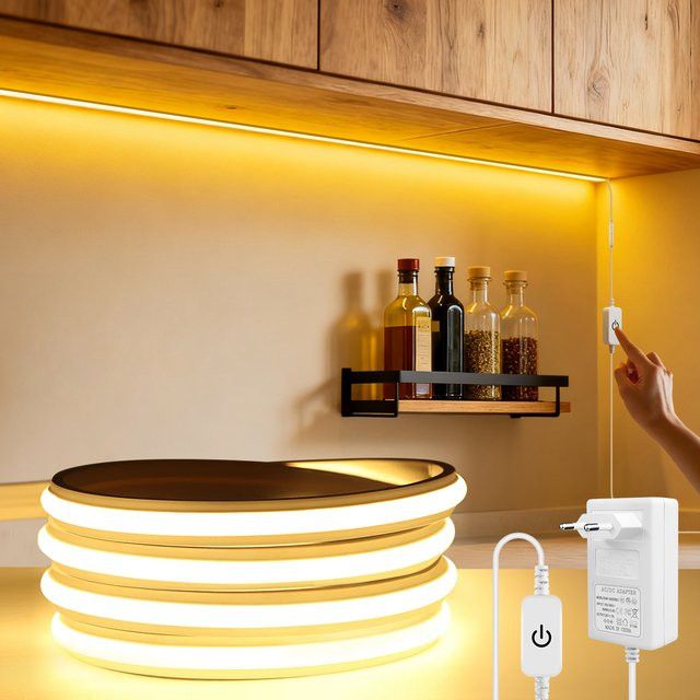 Guillermo 24 V Neon-COB-LED-Lichtleiste mit Touch-Sensor und Dimmer in Warmweiß - Bild 1