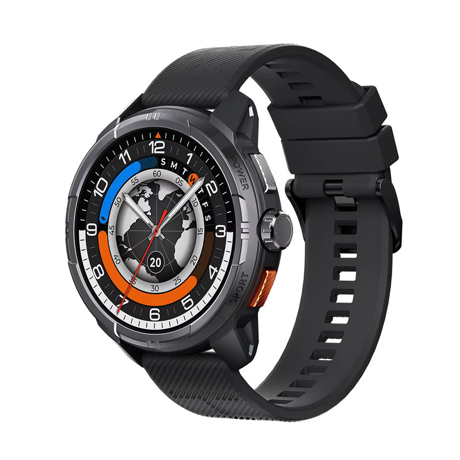 Haylou Solar Ultra GPS Smartwatch mit 1,6 Zoll AMOLED Display, 5-Satelliten-GPS-Positionierung, 170 Sportmodi und Bluetooth-Sprachanrufen, wasserdicht nach 5ATM, Farbe: Schwarz/Silber - Bild 3