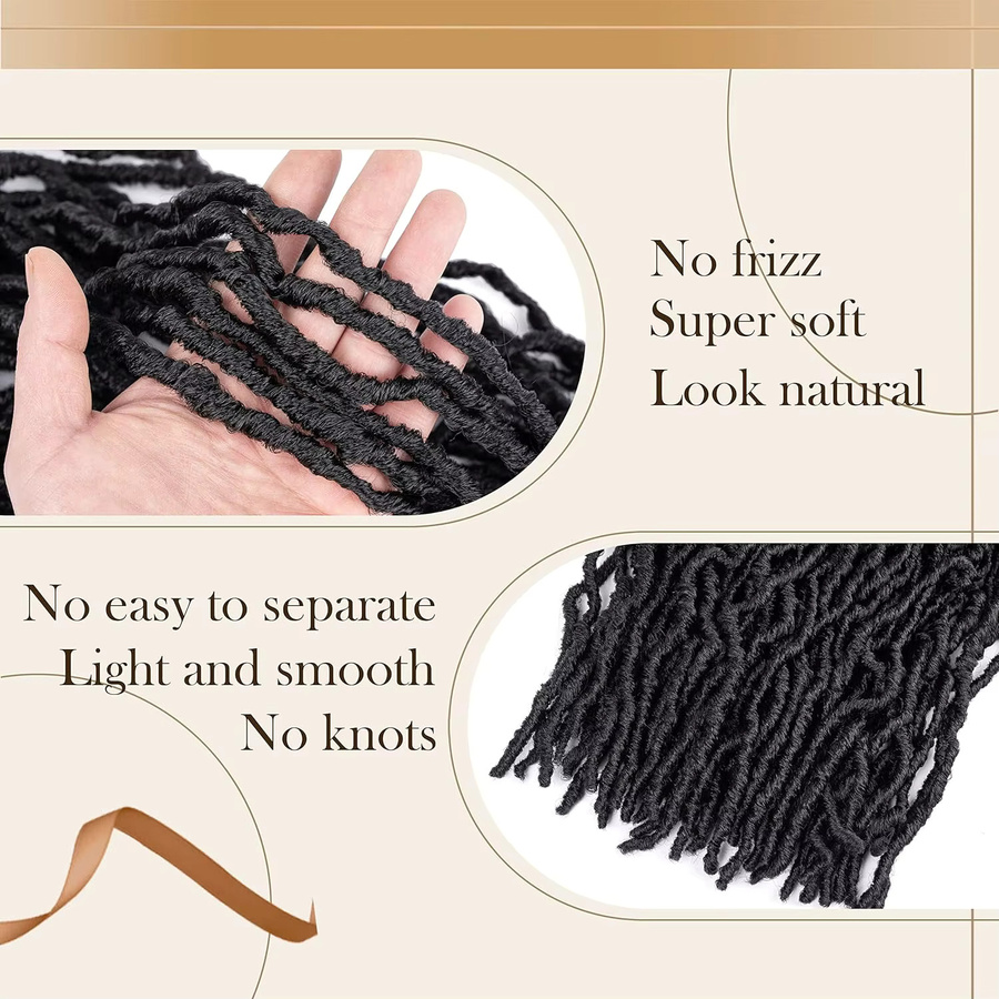 Soft Locs Faux Locs Häkelhaar für Damen, Synthetik - Bild 4