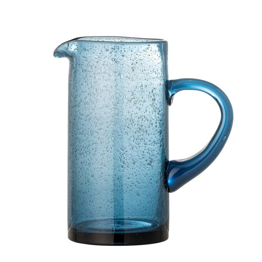Bloomingville Kannenglas blau tabby 1,1 l - Bild 1