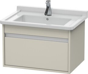 Duravit Waschtischunterschrank Ketho in Taupe mit einem Auszug, wandhängend, B: 65 cm, T: 45,5 cm, H: 41 cm - Bild 1