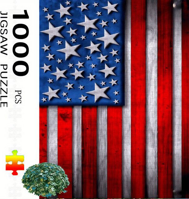 Stern-Spangled Banner Element Papierpuzzle, 1000 Teile, Bunt / Mehrfarbig - Bild 1