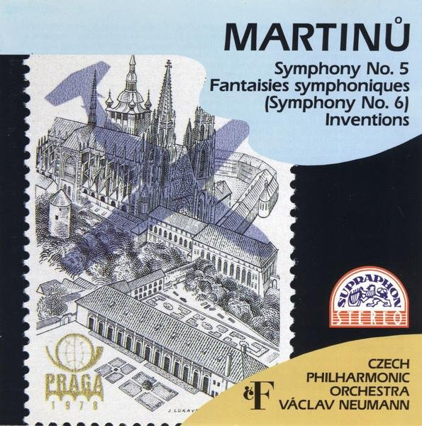 Bohuslav Martinů - Symphonie Nr. 5 und Symphonische Fantasien CD von Supraphon mit Das Tschechische Philharmonische Orchester und Václav Neumann - Bild 1